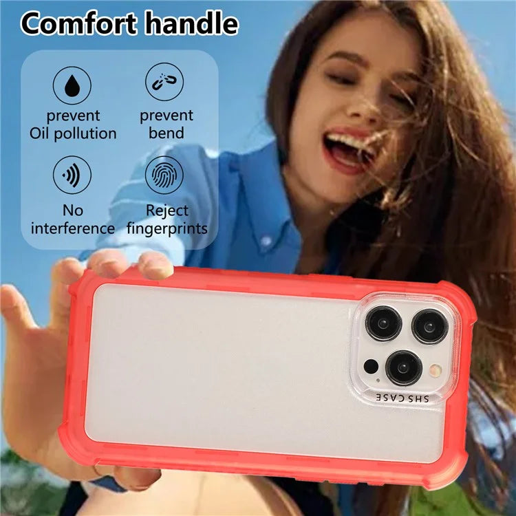 For iPhone 15 Pro Case Non-Slip Side Edge TPU+PC Matte Phone Cover