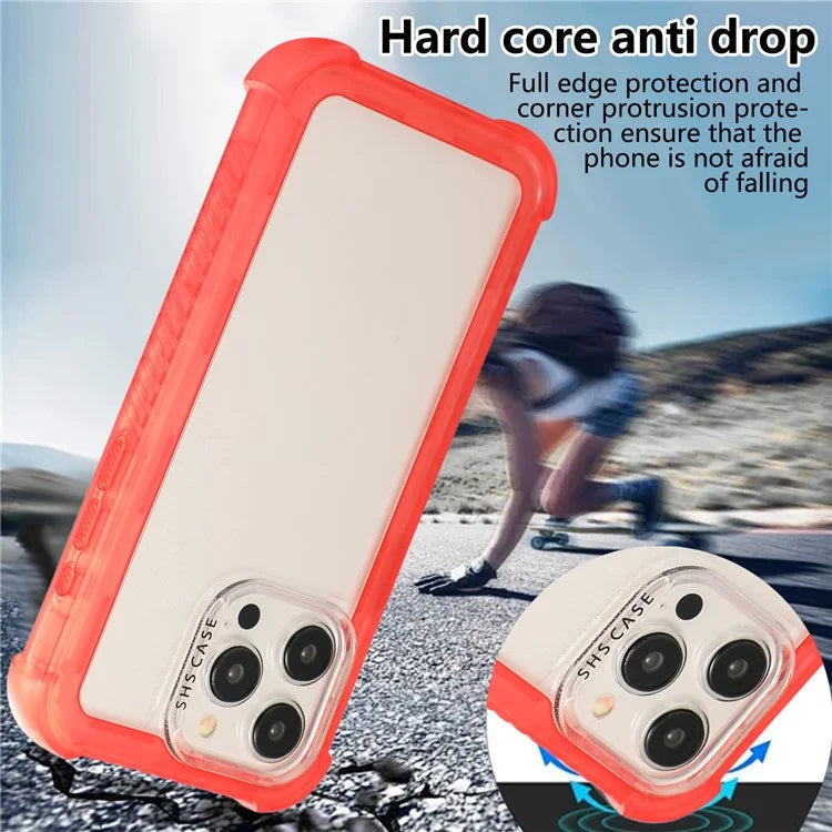 For iPhone 15 Pro Case Non-Slip Side Edge TPU+PC Matte Phone Cover