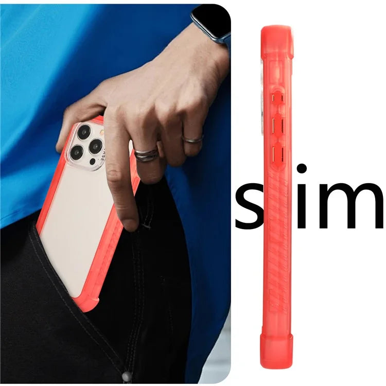 For iPhone 15 Pro Case Non-Slip Side Edge TPU+PC Matte Phone Cover