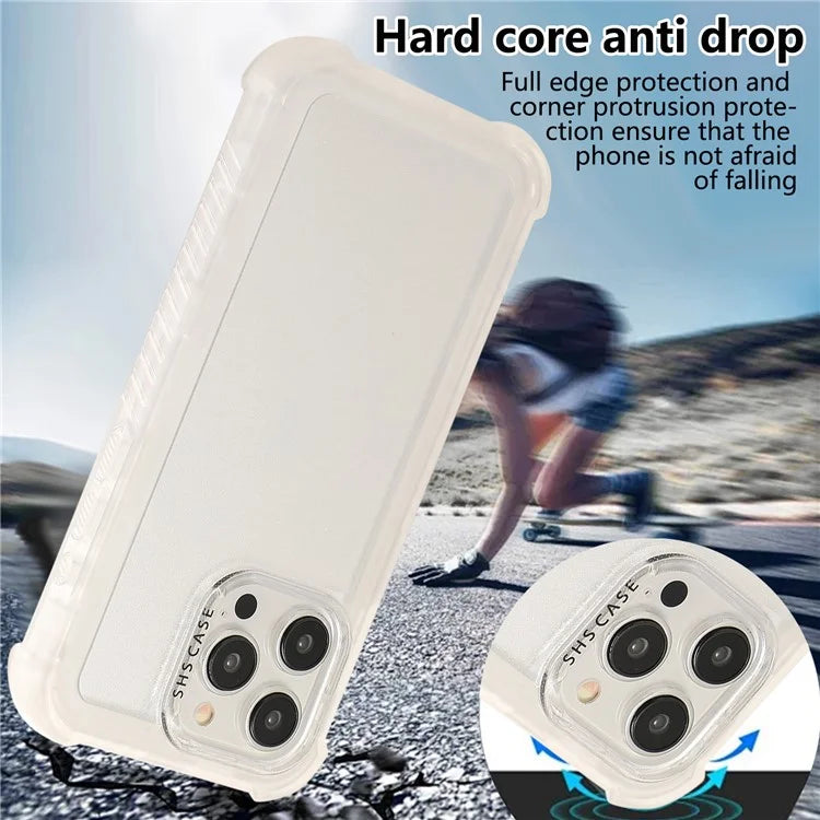 For iPhone 15 Pro Case Non-Slip Side Edge TPU+PC Matte Phone Cover