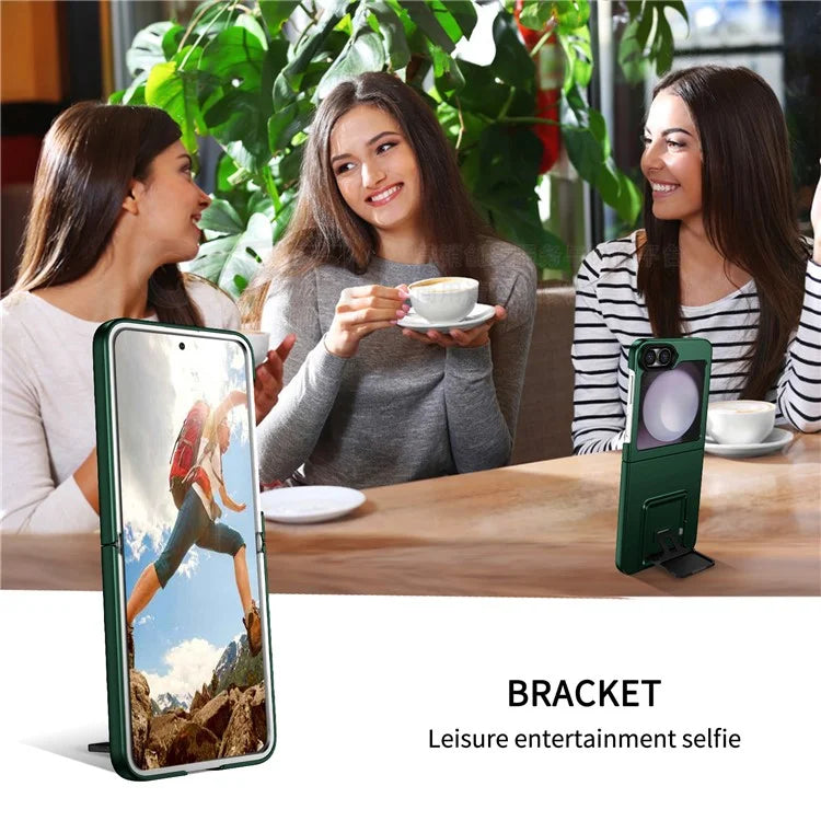 For Samsung Galaxy Z Flip6 5G Case Kickstand Anti-Scratch Hard PC Phone Cover