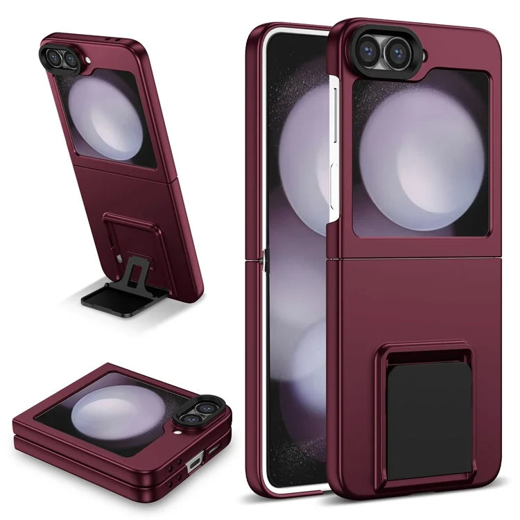 For Samsung Galaxy Z Flip6 5G Case Kickstand Anti-Scratch Hard PC Phone Cover