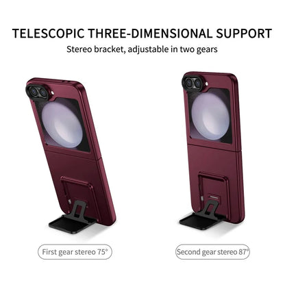 For Samsung Galaxy Z Flip6 5G Case Kickstand Anti-Scratch Hard PC Phone Cover