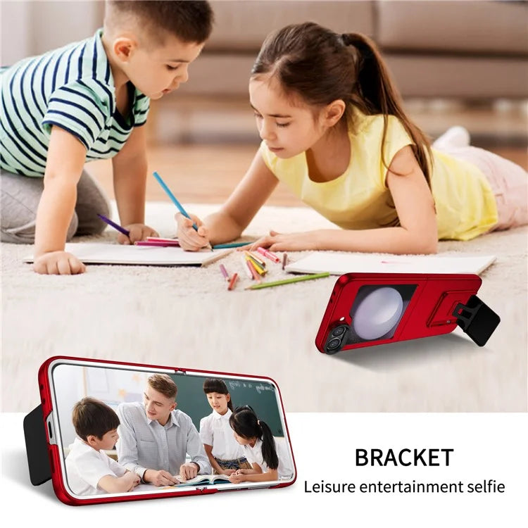 For Samsung Galaxy Z Flip6 5G Case Kickstand Anti-Scratch Hard PC Phone Cover
