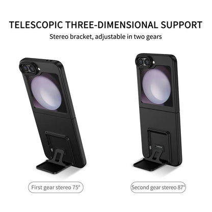 For Samsung Galaxy Z Flip6 5G Case Kickstand Anti-Scratch Hard PC Phone Cover