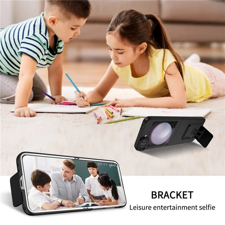 For Samsung Galaxy Z Flip6 5G Case Kickstand Anti-Scratch Hard PC Phone Cover