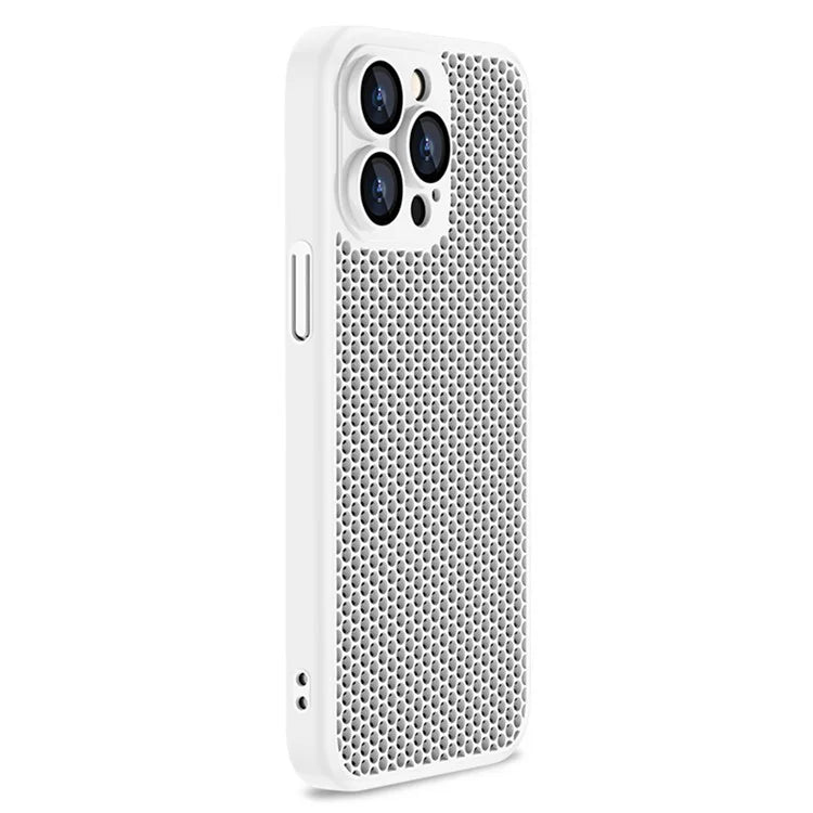 X-LEVEL For iPhone 15 Pro Max Case Hard PC Phone Cover Breathable Cooling Stereo Mesh