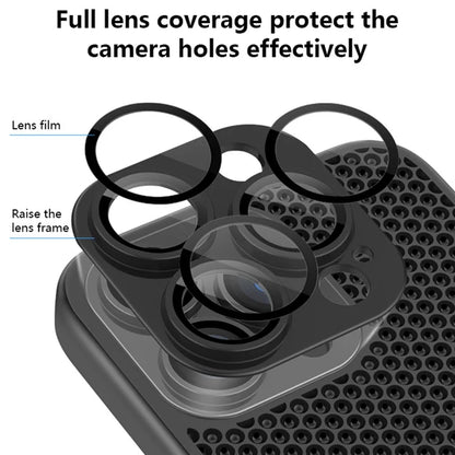 X-LEVEL For iPhone 15 Pro Max Case Hard PC Phone Cover Breathable Cooling Stereo Mesh
