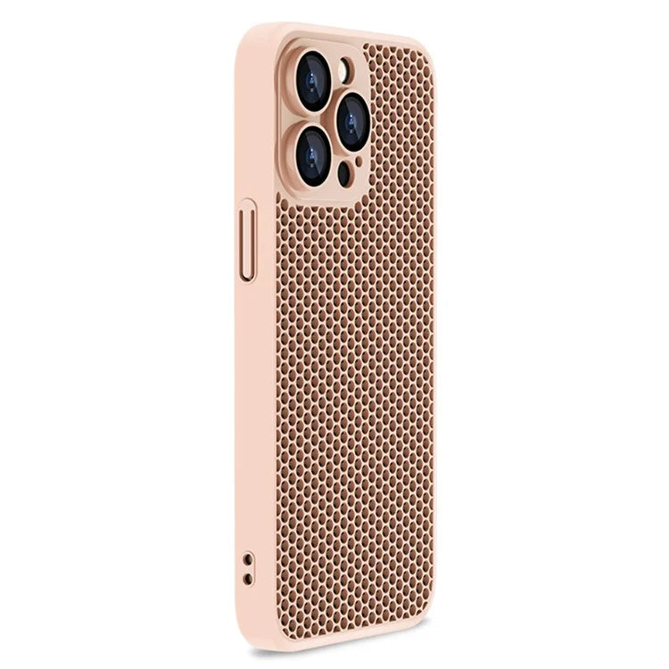 X-LEVEL For iPhone 15 Pro Max Case Hard PC Phone Cover Breathable Cooling Stereo Mesh