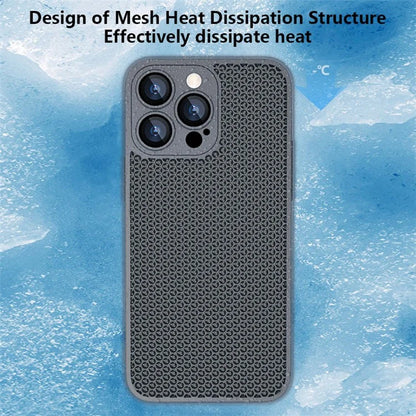 X-LEVEL For iPhone 15 Pro Max Case Hard PC Phone Cover Breathable Cooling Stereo Mesh