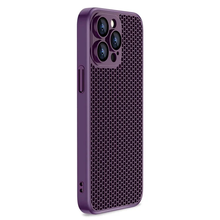 X-LEVEL For iPhone 15 Pro Max Case Hard PC Phone Cover Breathable Cooling Stereo Mesh