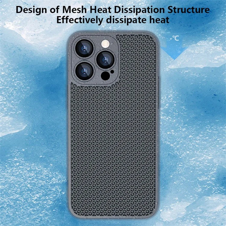 X-LEVEL For iPhone 15 Pro Max Case Hard PC Phone Cover Breathable Cooling Stereo Mesh