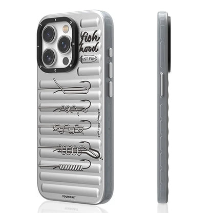 YOUNGKIT Fishing Series For iPhone 14 Pro Magnetic Case IMD Funny Pattern PC+TPU Phone Cover