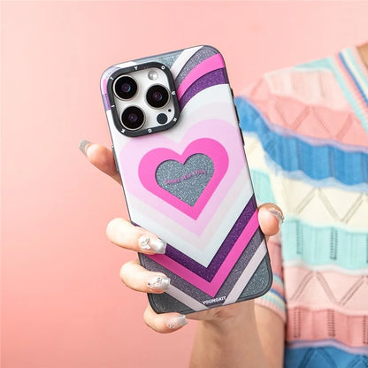 YOUNGKIT Dazzling Series For iPhone 15 Pro Case Hard PC Pattern Phone Cover Compatible with MagSafe