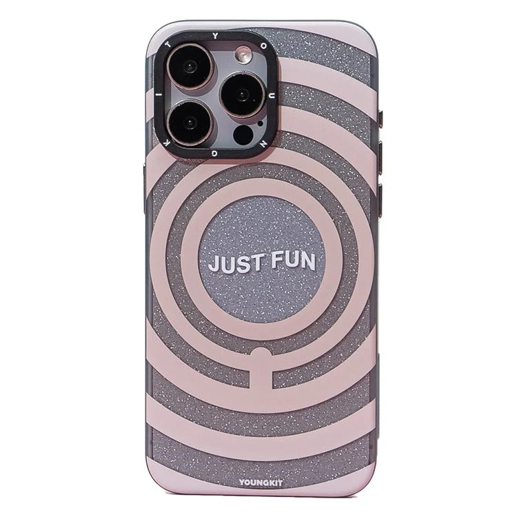 YOUNGKIT Dazzling Series For iPhone 15 Pro Case Hard PC Pattern Phone Cover Compatible with MagSafe