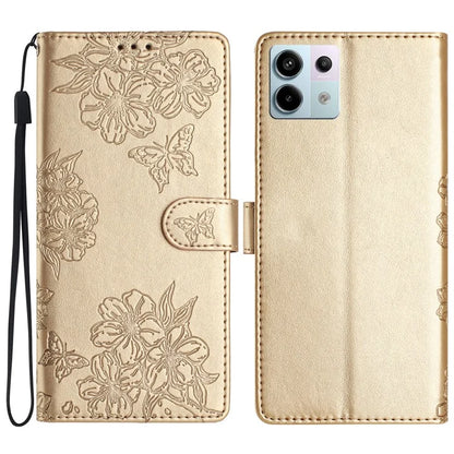 For Xiaomi Redmi Note 13 Pro 5G / Poco X6 5G Case Butterfly Flower PU Leather Wallet Flip Phone Cover