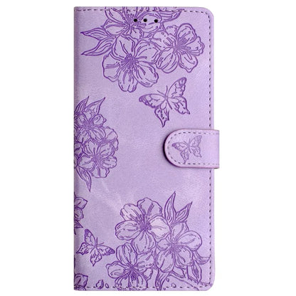 For Google Pixel 9 Case Butterfly Flower Design Skin-Touch Leather Wallet Phone Cover
