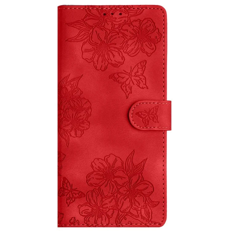 For Xiaomi Redmi Note 13 Pro+ 5G Case PU Leather Butterfly Flower Pattern Anti-Scratch Phone Cover