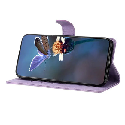 For Xiaomi Redmi Note 13 Pro+ 5G Case PU Leather Butterfly Flower Pattern Anti-Scratch Phone Cover