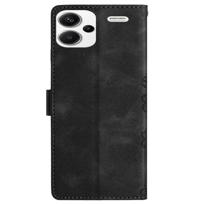 For Xiaomi Redmi Note 13 Pro+ 5G Case PU Leather Butterfly Flower Pattern Anti-Scratch Phone Cover