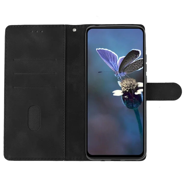 For Xiaomi Redmi Note 13 Pro 5G / Poco X6 5G Case Butterfly Flower Imprint Skin-Touch Leather Phone Cover
