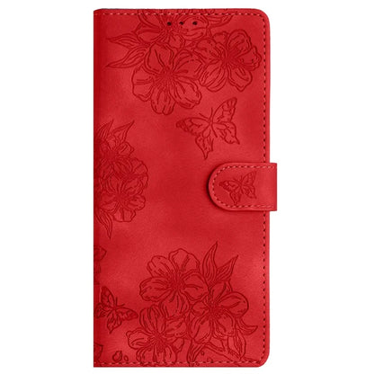 For Xiaomi Redmi Note 13 Pro 5G / Poco X6 5G Case Butterfly Flower Imprint Skin-Touch Leather Phone Cover