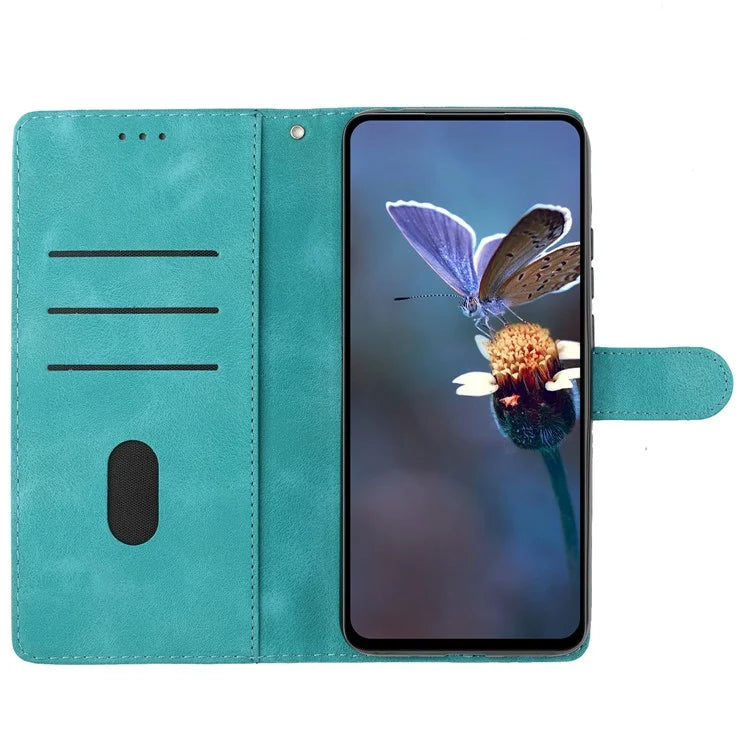 For Xiaomi Redmi Note 13 Pro 5G / Poco X6 5G Case Butterfly Flower Imprint Skin-Touch Leather Phone Cover