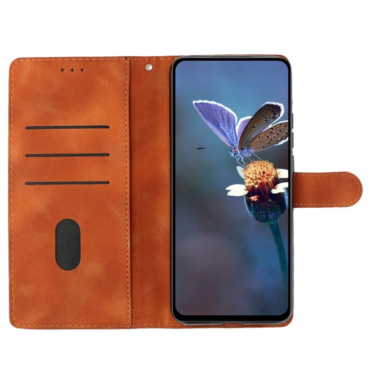 For Xiaomi Redmi Note 13 Pro 5G / Poco X6 5G Case Butterfly Flower Imprint Skin-Touch Leather Phone Cover