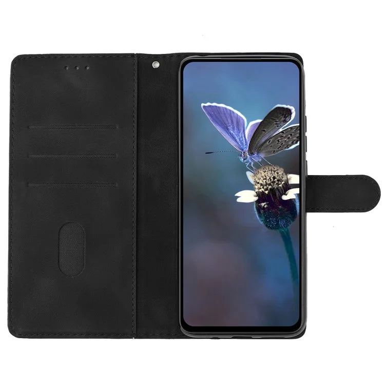 For Xiaomi Redmi Note 13 5G Case Butterfly Flower Pattern Skin-Touch Anti-Drop Leather Phone Cover