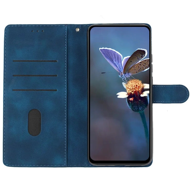 For Xiaomi Redmi Note 13 5G Case Butterfly Flower Pattern Skin-Touch Anti-Drop Leather Phone Cover