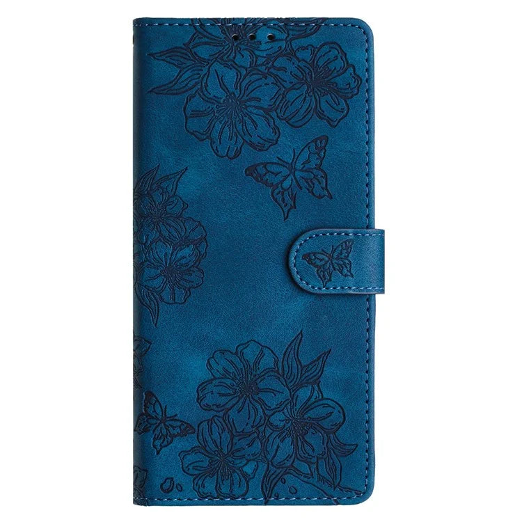 For Xiaomi Redmi Note 13 5G Case Butterfly Flower Pattern Skin-Touch Anti-Drop Leather Phone Cover