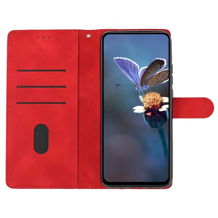 For Xiaomi Redmi Note 13 5G Case Butterfly Flower Pattern Skin-Touch Anti-Drop Leather Phone Cover