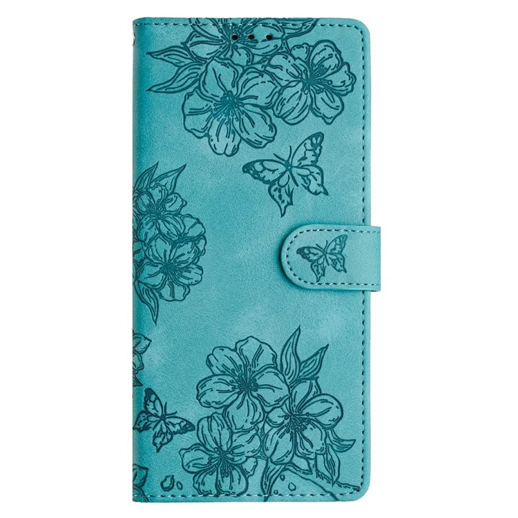 For Xiaomi Redmi Note 13 5G Case Butterfly Flower Pattern Skin-Touch Anti-Drop Leather Phone Cover