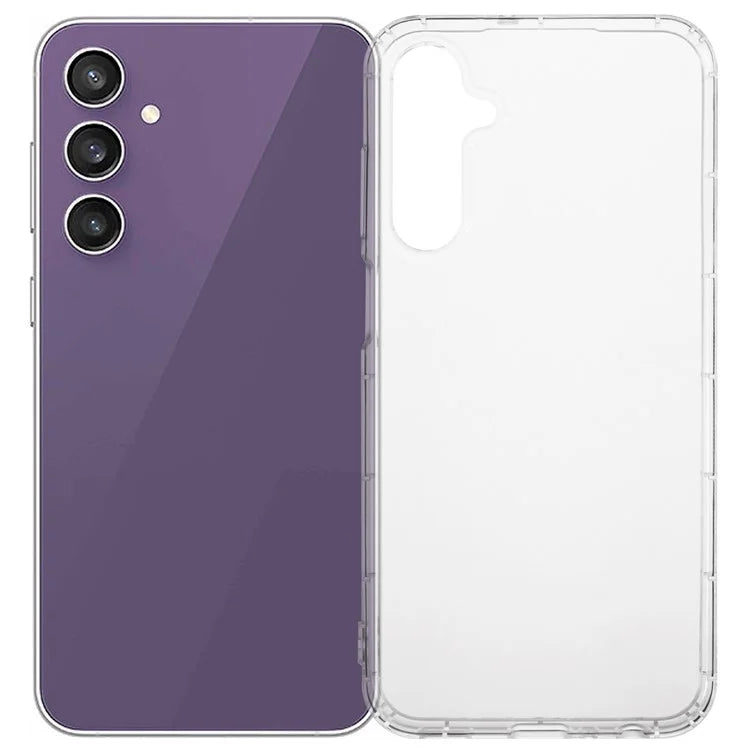 For Samsung Galaxy S24 FE Clear Case Anti-Drop TPU Phone Cover (Big Rear Lens Hole)