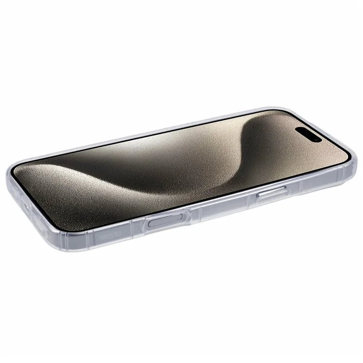 For iPhone 16 Pro Max Clear Case Anti-Drop TPU Phone Cover (Big Rear Lens Hole)