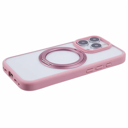 For iPhone 16 Pro Case PC+TPU Phone Cover Rotation Ring Holder Kickstand