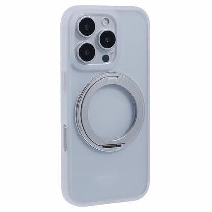 For iPhone 16 Pro Case PC+TPU Phone Cover Rotation Ring Holder Kickstand