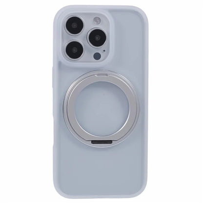 For iPhone 16 Pro Case PC+TPU Phone Cover Rotation Ring Holder Kickstand