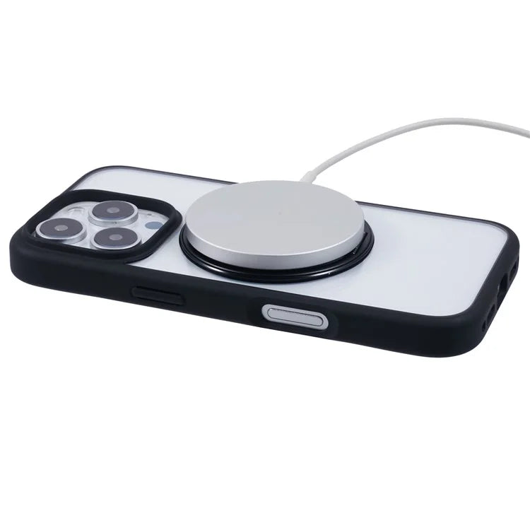 For iPhone 16 Pro Case PC+TPU Phone Cover Rotation Ring Holder Kickstand