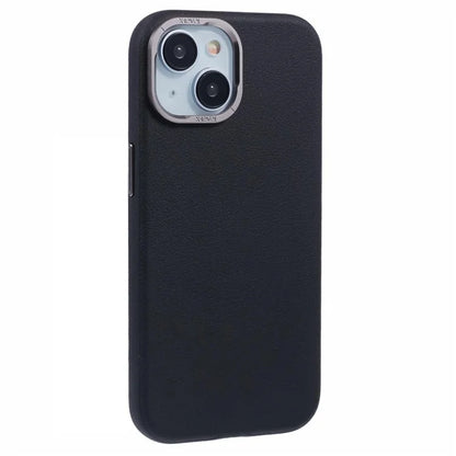 X-LEVEL For iPhone 15 Case Leather + PC Anti-Scratch Phone Case Metal Lens Frame