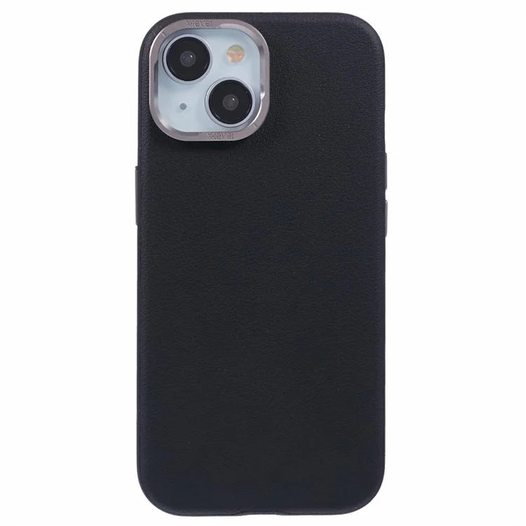 X-LEVEL For iPhone 15 Case Leather + PC Anti-Scratch Phone Case Metal Lens Frame