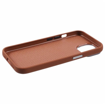 X-LEVEL For iPhone 15 Case Leather + PC Anti-Scratch Phone Case Metal Lens Frame
