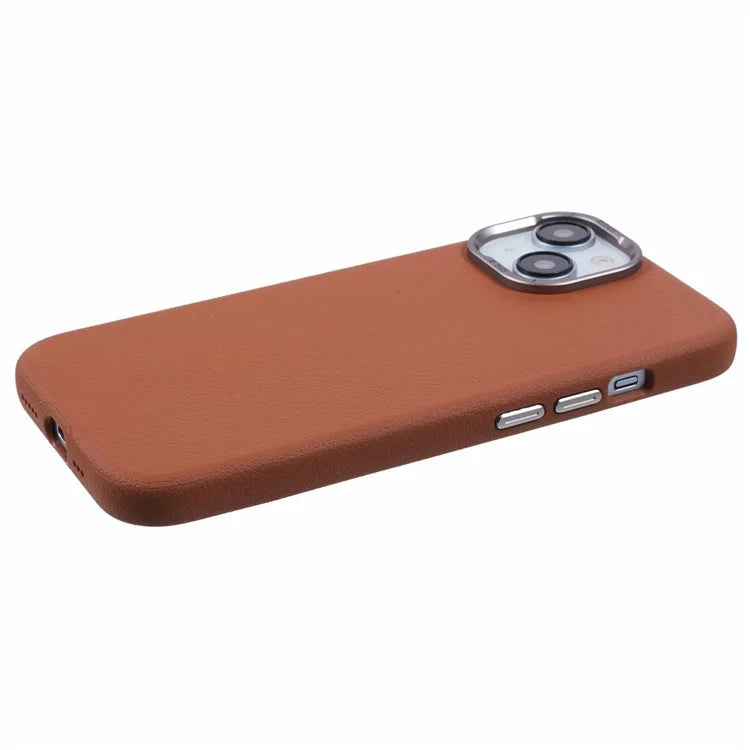 X-LEVEL For iPhone 15 Case Leather + PC Anti-Scratch Phone Case Metal Lens Frame