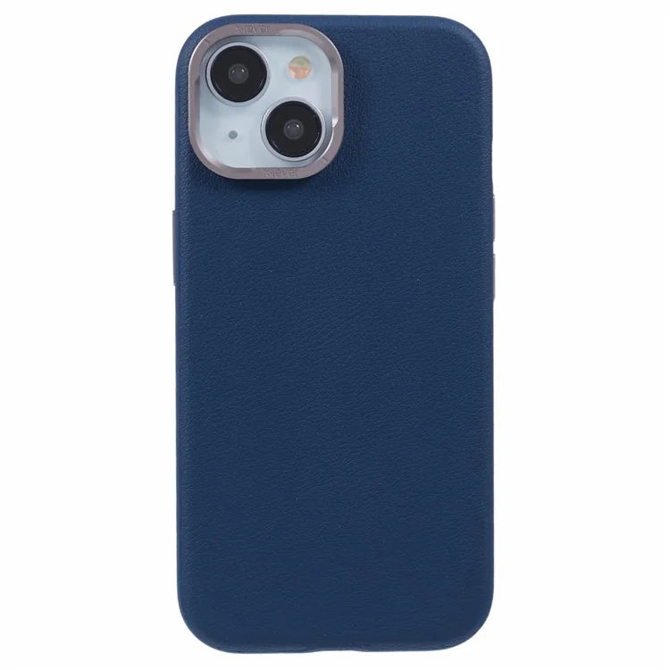 X-LEVEL For iPhone 15 Case Leather + PC Anti-Scratch Phone Case Metal Lens Frame