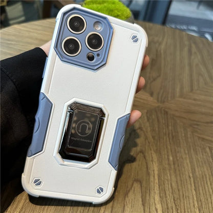 For iPhone 16 Pro Case Kickstand PC+TPU Phone Cover