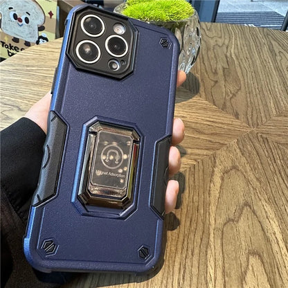 For iPhone 16 Pro Case Kickstand PC+TPU Phone Cover