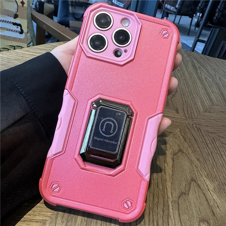 For iPhone 16 Pro Case Kickstand PC+TPU Phone Cover
