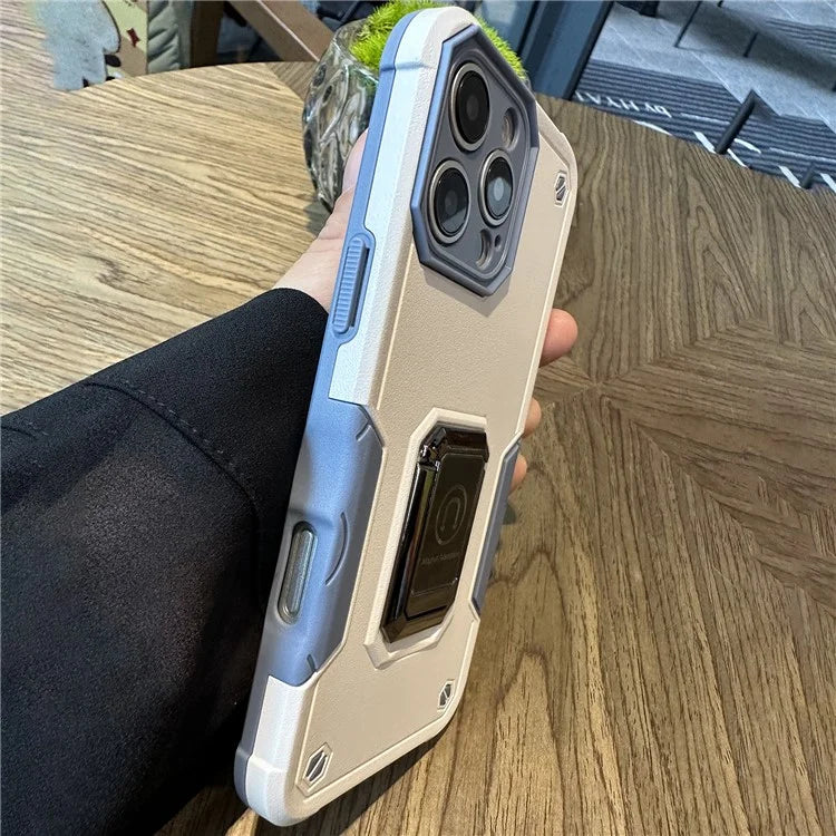 For iPhone 16 Pro Case Kickstand PC+TPU Phone Cover