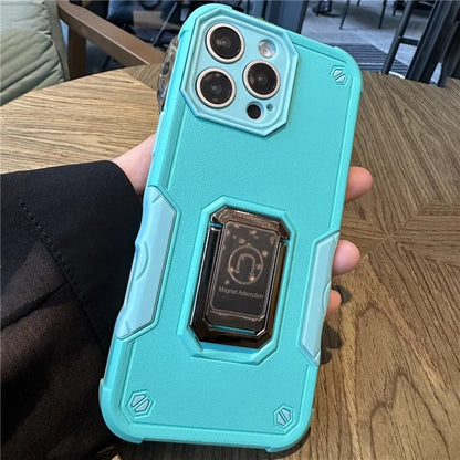 For iPhone 16 Pro Case Kickstand PC+TPU Phone Cover