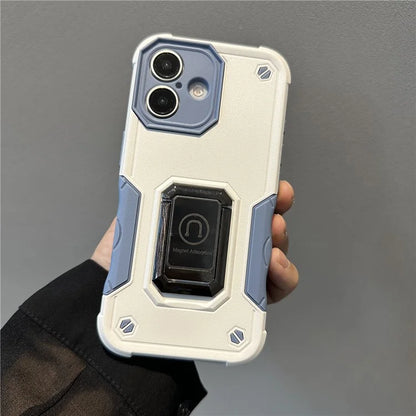 For iPhone 16 Plus Shockproof Case PC+TPU Phone Cover with Kickstand